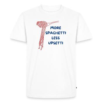 Design spaghetti amusant - T-shirt Premium bio Homme - blanc - Devant - Nico (187cm)