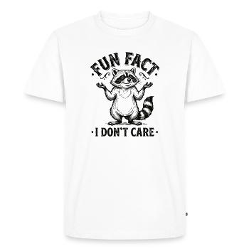 Fait amusant et sarcastique drôle, je m’en fiche - T-shirt Premium bio Homme - blanc - Devant - Nico (187cm)