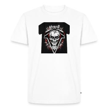 Géométrie du crâne 1776 Triangle - T-shirt Premium bio Homme - blanc - Devant - Nico (187cm)