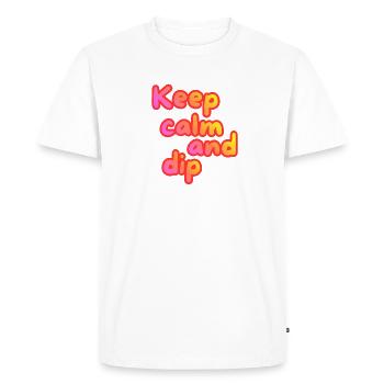 Reste calme et plonge - T-shirt Premium bio Homme - blanc - Devant - Nico (187cm)