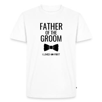 Père Marié Nœud Papu - T-shirt Premium bio Homme - blanc - Devant - Nico (187cm)