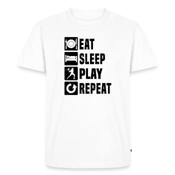 Idée cadeau pour le joueur de terrain avec des sports de raquette - T-shirt Premium bio Homme - blanc - Devant - Nico (187cm)