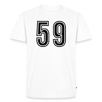 Symbole du chiffre 59 - T-shirt Premium bio Homme - blanc - Devant - Nico (187cm)
