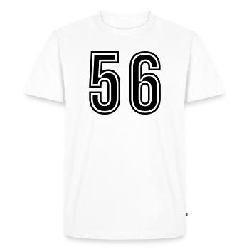 56 Symbole numérique - T-shirt Premium bio Homme - blanc - Devant - Nico (187cm)