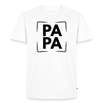 Dad - Men's Premium Organic T-Shirt - white - Front - Nico (187cm)