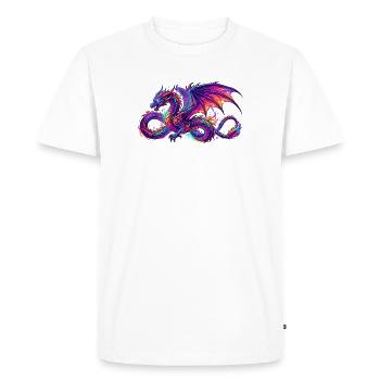 Dragon en couleur - T-shirt Premium bio Homme - blanc - Devant - Nico (187cm)