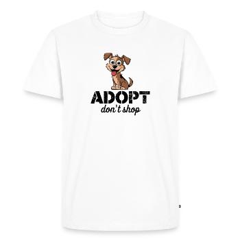 Mignon, adopte, ne magasine pas Jack Russell, dessin animé 2 - T-shirt Premium bio Homme - blanc - Devant - Nico (187cm)
