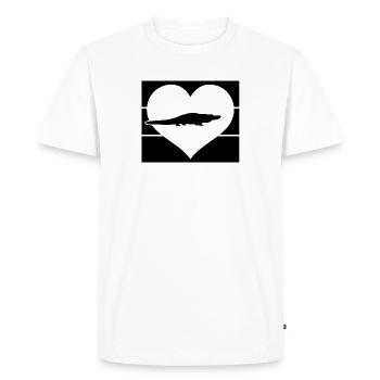 Cœur d’alligator - T-shirt Premium bio Homme - blanc - Devant - Nico (187cm)