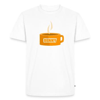 Gift for Benny - Men's Premium Organic T-Shirt - white - Front - Nico (187cm)