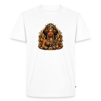 Golden Queen's Crown - Men's Premium Organic T-Shirt - white - Front - Nico (187cm)
