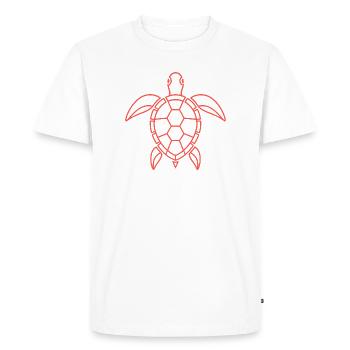 Turtle - Men's Premium Organic T-Shirt - white - Front - Nico (187cm)