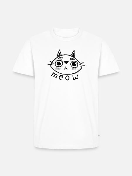 Cat meow - Men's Premium Organic T-Shirt - white