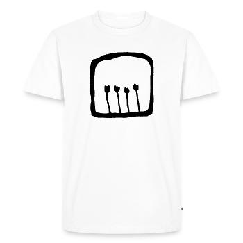 Quatre tulipes - T-shirt Premium bio Homme - blanc - Devant - Nico (187cm)