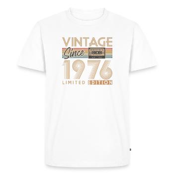 50th anniversary - Men's Premium Organic T-Shirt - white - Front - Nico (187cm)