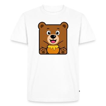 Ours - T-shirt Premium bio Homme - blanc - Devant - Nico (187cm)