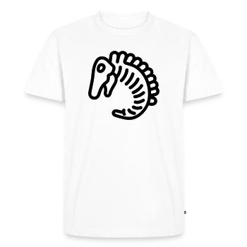 fossil - Men's Premium Organic T-Shirt - white - Front - Nico (187cm)