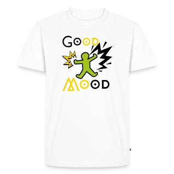 Explosive green and yellow playful figure - Men's Premium Organic T-Shirt - white - Front - Nico (187cm)