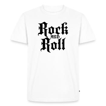 Tatouage gothique rock and roll - T-shirt Premium bio Homme - blanc - Devant - Nico (187cm)