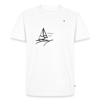 Navire à voile rapide - T-shirt Premium bio Homme - blanc - Devant - Nico (187cm)