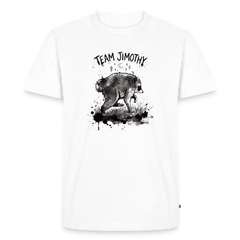 Jimothy Équipe Drôle de Raton Laveur Viral Jimothy - T-shirt Premium bio Homme - blanc - Devant - Nico (187cm)