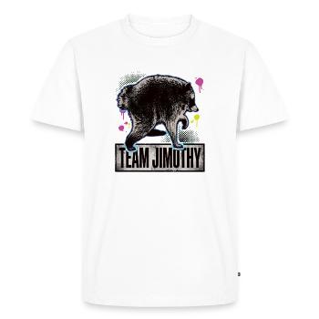 Jimothy Viral Raccoon Funny Team Jimothy - Men's Premium Organic T-Shirt - white - Front - Nico (187cm)