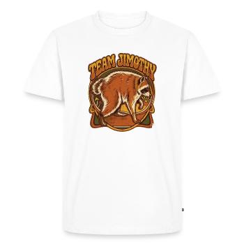 Jimothy Viral Raccoon Funny Team Jimothy - Men's Premium Organic T-Shirt - white - Front - Nico (187cm)