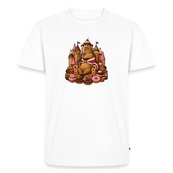 Royal Capybara in the Dessert Kingdom - Men's Premium Organic T-Shirt - white - Front - Nico (187cm)