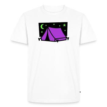 Camping Tent Star Graphic - Men's Premium Organic T-Shirt - white - Front - Nico (187cm)