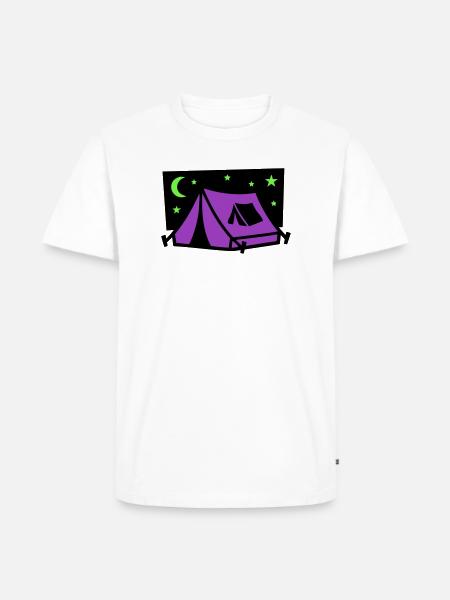 Festival Tent Night Logo - Men's Premium Organic T-Shirt - white