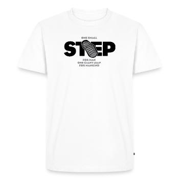 One Small Step - Men's Premium Organic T-Shirt - white - Front - Nico (187cm)