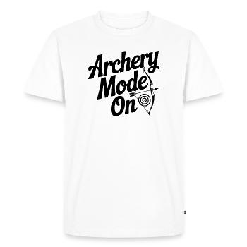 Mode tir à l’arc activé - T-shirt Premium bio Homme - blanc - Devant - Nico (187cm)