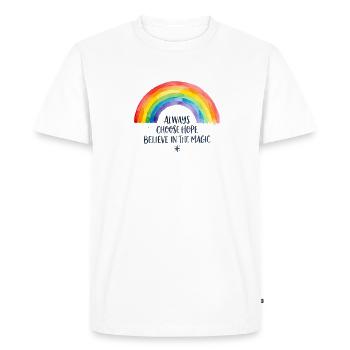 Painted rainbow - Men's Premium Organic T-Shirt - white - Front - Nico (187cm)