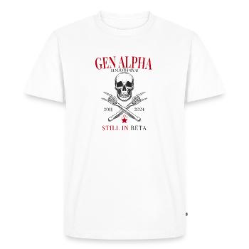 Gen Alpha – Generated by AI - Men's Premium Organic T-Shirt - white - Front - Nico (187cm)