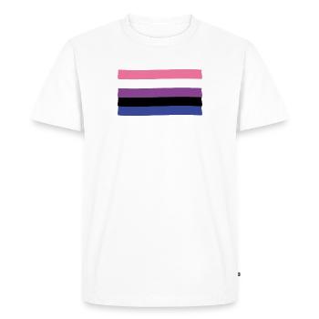 Genderfluid Pride Flag - Men's Premium Organic T-Shirt - white - Front - Nico (187cm)