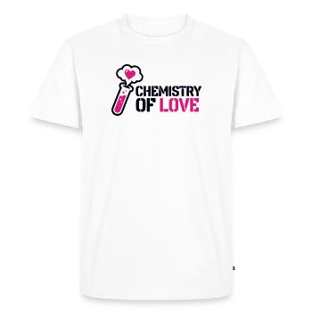 Chemistry Love Flask Icon - Men's Premium Organic T-Shirt - white - Front - Nico (187cm)