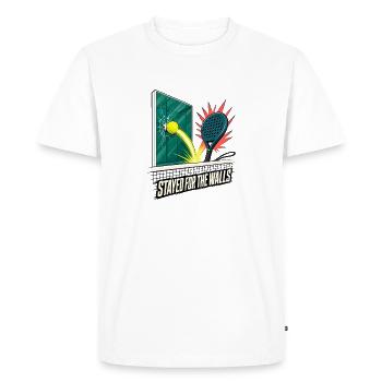 Le padel tennis restait pour les murs, blague sur le mur de verre - T-shirt Premium bio Homme - blanc - Devant - Nico (187cm)
