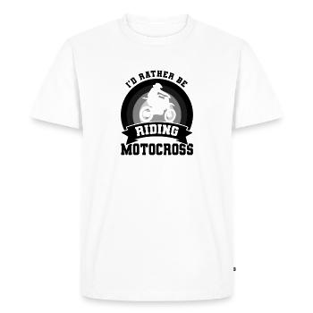 Drôle de dicon du motocross - T-shirt Premium bio Homme - blanc - Devant - Nico (187cm)