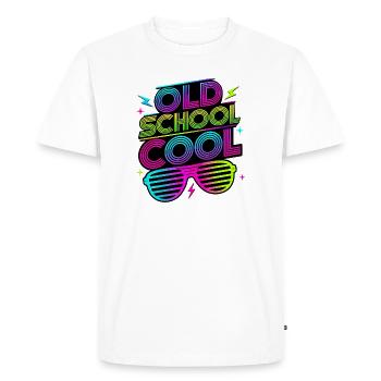 Old School Cool 80's Costume 80s - Men's Premium Organic T-Shirt - white - Front - Nico (187cm)