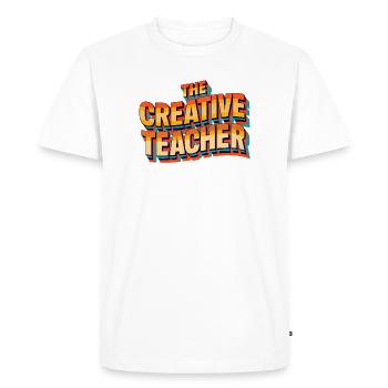 Enseignant créatif Enseignant Cadeau coloré - T-shirt Premium bio Homme - blanc - Devant - Nico (187cm)