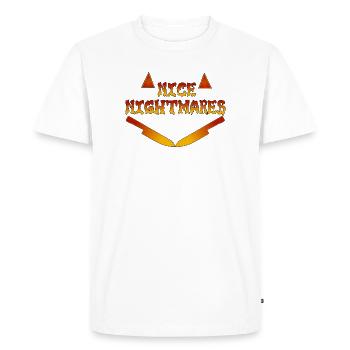 Flammes de cauchemars agréables - T-shirt Premium bio Homme - blanc - Devant - Nico (187cm)