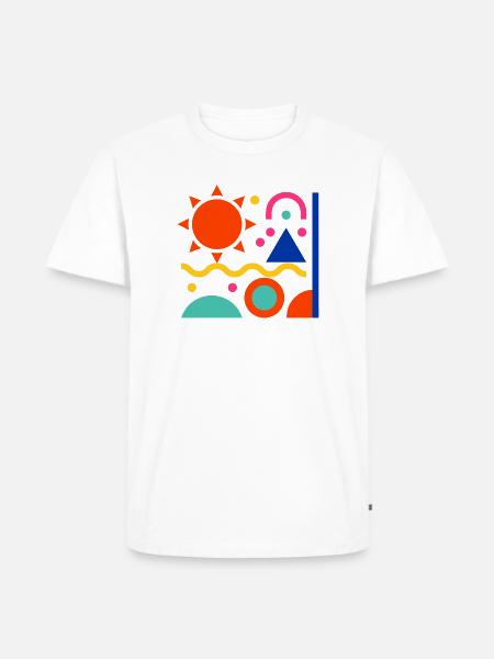 Bunte Formen - Männer Premium Bio T-Shirt - Weiß