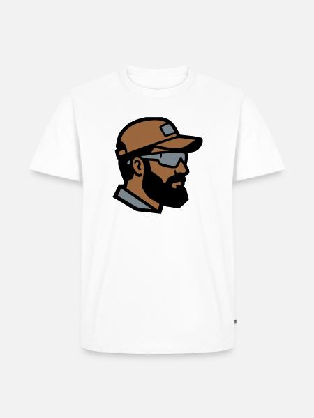 Craftsman Profile Logo - Men's Premium Organic T-Shirt - white