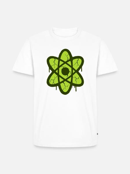 Atom Symbol Graffiti Logo - Men's Premium Organic T-Shirt - white