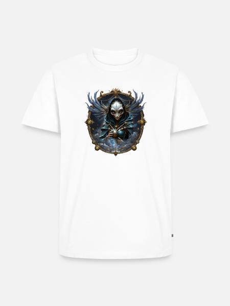 Blue Mystic with Ornate Wings - Men's Premium Organic T-Shirt - white