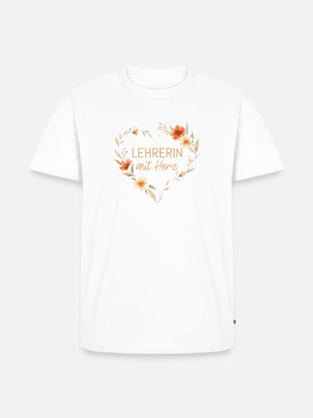Lehrerin mit Herz! - Männer Premium Bio T-Shirt - Weiß