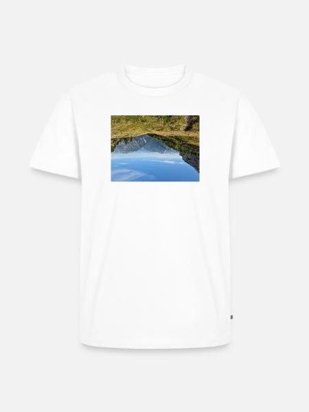 Alpine Panorama - Männer Premium Bio T-Shirt - Weiß
