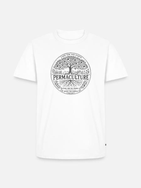 Permakultur-Ethikbaum - Männer Premium Bio T-Shirt - Weiß
