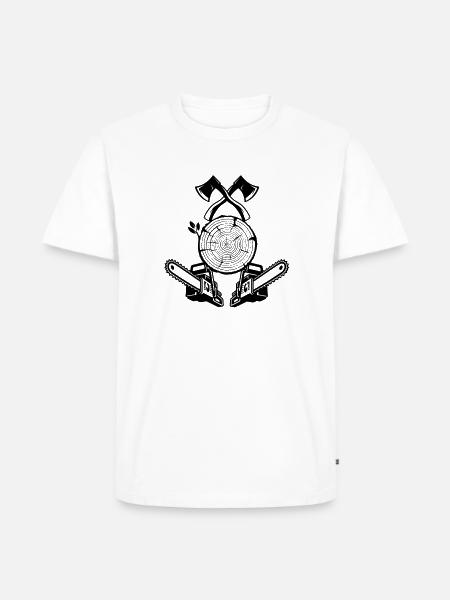 Landschaftsgärtner hart härter Gärtner - Männer Premium Bio T-Shirt - Weiß