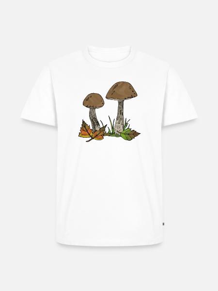 Pilze - Männer Premium Bio T-Shirt - Weiß