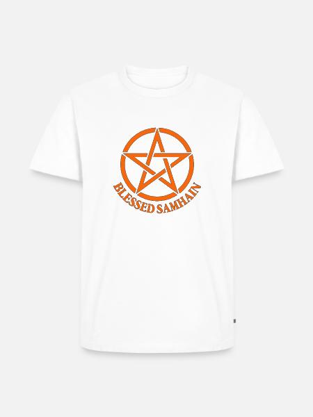 Samhain Wicca Wicca-Hexenstern - Männer Premium Bio T-Shirt - Weiß